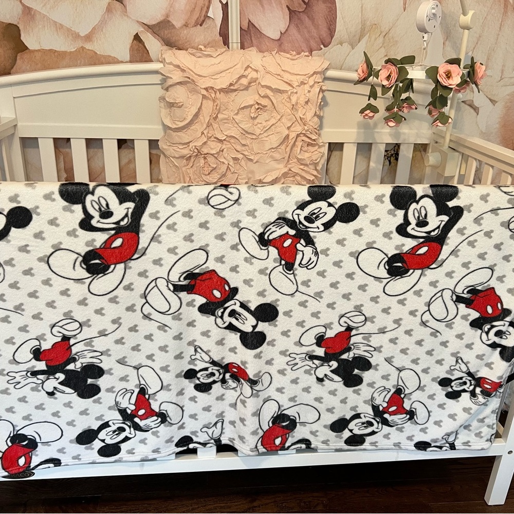 Mickey plush throw blanket.